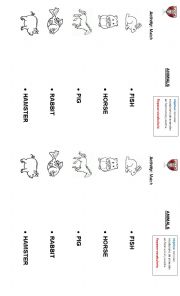 English Worksheet: Animals
