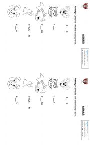 English Worksheet: Animals