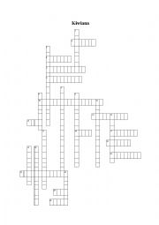 English Worksheet: kiwiana crossword