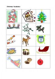 English Worksheet: CHRISTMAS VOCABULARY