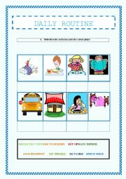 English Worksheet: Daily Routine