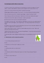 English Worksheet: The Grasshopper and the Ants