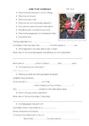 English Worksheet: Ted Talk Peter Sharp Dare to be vulnerable
