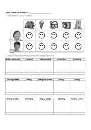 English Worksheet: summer fun