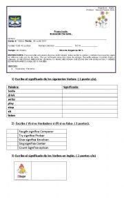 English Worksheet: The verbs