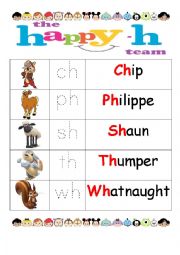 Phonics - Digraphs - The Happy -H Team