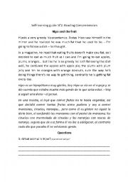 English Worksheet: Reading Comprehension