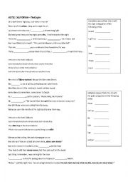 English Worksheet: Hotel California 
