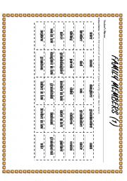 English Worksheet: Family Members Vocabulary Activities