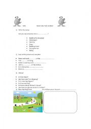 English Worksheet: revision present continuous