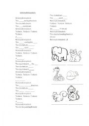 English Worksheet: song Hickory dickory dock