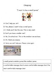 English Worksheet: Shopping