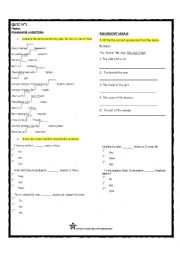 possessives- Time-Numbers