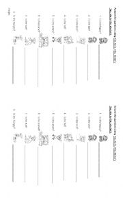 English Worksheet: Verb to be and feelings