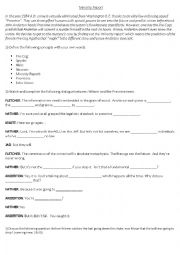 English Worksheet: Minority Report Video Guide