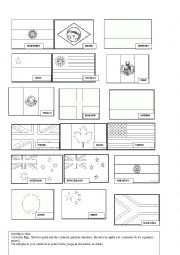 English Worksheet: flags of the world