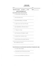 English Worksheet: Frequency Adverbs Quiz