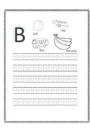English Worksheet: Lets Learn to Write Letters (