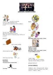 English Worksheet: Linkin Park - Talking to Myself - Song Activity