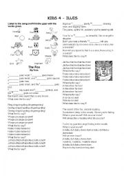 English Worksheet: Song 