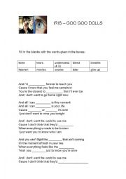 English Worksheet: Iris - Goo Goo Dolls