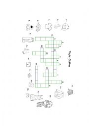 English Worksheet: Clothes crossword