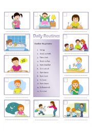 English Worksheet: Daily Routines