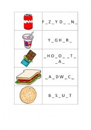 English Worksheet: Food