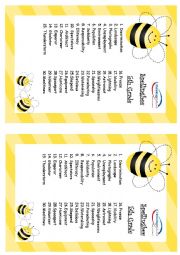 English Worksheet: Spelling Bee