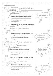 English Worksheet: The wheels on the bus