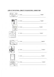 English Worksheet: How much / How many