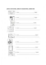 English Worksheet: How much / How many