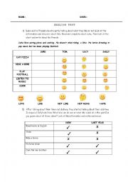 English Worksheet: likes, dislikes, ability