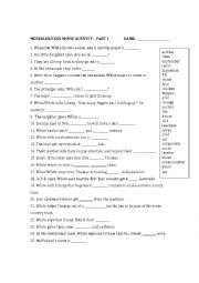 English Worksheet: McFarland USA Movie Activity