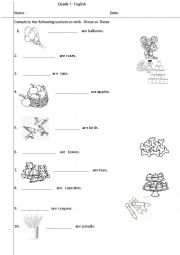 English Worksheet: These or Those