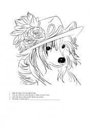 English Worksheet: Guided Painting activity