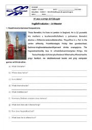 English Worksheet: Text,Feelings,Numbers & Family Members