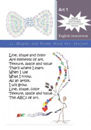 English Worksheet: Word Art Lesson