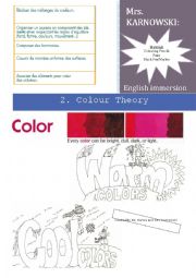 English Worksheet: Colours