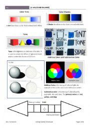 English Worksheet: Art: Value and Balance