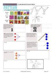 English Worksheet: Art: Lines, Perspective, and Patterns