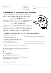 English Worksheet: Test Cartoons