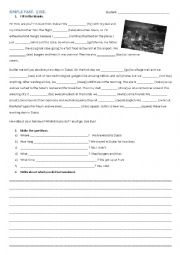 English Worksheet: Past Simple Quiz