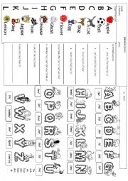 English Worksheet: Alphabet