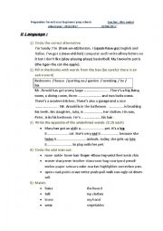 English Worksheet: language excercises for beginners ( preperation for pilote schools )