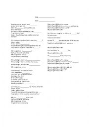 English Worksheet: Fill in the Blanks Lyrics Rude by Magic