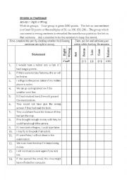 English Worksheet: A Revision Game of Conditionals (Type 1, 2 & 3)