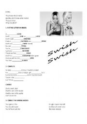 English Worksheet: Swish by Katy Perry