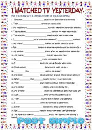 English Worksheet: Past simple basic regulars