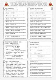 English Worksheet: demonstratives